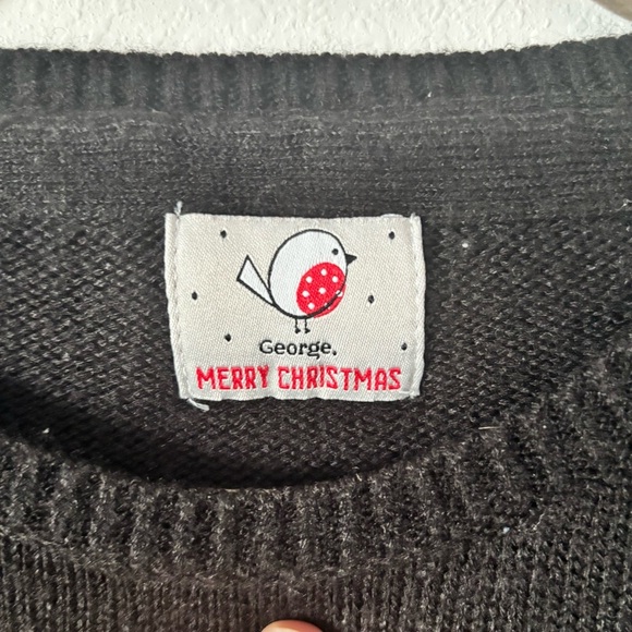 Womens George Christmas Tree Holiday Sweater Large - Picture 4 of 6